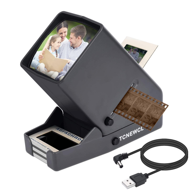 Slide Viewer Visionneuse de Diapositives et Négatives de 35 mm, Visionneuse de Films de Bureau à la Lumière du Jour avec Un Gros Slide Viewer Visionneuse de Diapositives et Négatives de 35 mm, Visionneuse de Films de Bureau à la Lumière du Jour avec Un Gros