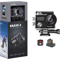 AKASO Caméra Sport Etanche 4K WiFi 20MP Action Cam Sportive Stabilisateur Ultra HD Écran LCD Grand Angle 170 Degrés EIS 30M sous