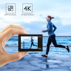 AKASO Caméra Sport Etanche 4K WiFi 20MP Action Cam Sportive Stabilisateur Ultra HD Écran LCD Grand Angle 170 Degrés EIS 30M sous
