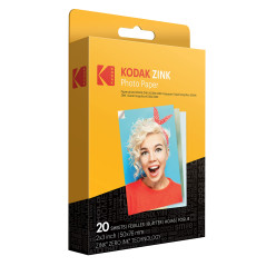 KODAK Appareil Photo Instantané Printomatic (Rose) Coffret Basique + Papier Zink (20 Feuilles) + boîtier Deluxe + Courroie Confo