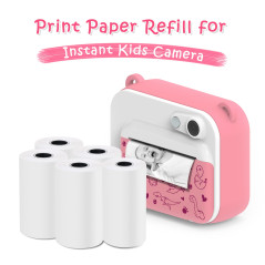 5 Rollen Druckpapier für Kinderkamera, Sofortdruck Thermopapier, Nachfüllpapier für Kinderkamera (Länge: 23,95 Fuß & Breite: 2,2
