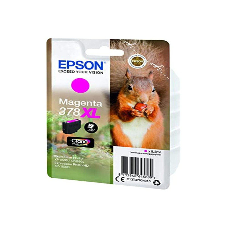 Epson 378XL Ecureuil Magenta, Cartouche d'encre d'origine XL Haute capacité, XP-8500 XP-8505 XP-8600 XP-8605 XP-8606 XP-8700 XP- Epson 378XL Ecureuil Magenta, Cartouche d'encre d'origine XL Haute capacité, XP-8500 XP-8505 XP-8600 XP-8605 XP-8606 XP-8700 XP-