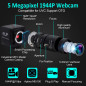 ELP Caméra USB 5 MP Webcam 10 x Mise au point variable 1944P Caméra de surveillance USB UVC CCTV Caméra de gros plan industriell ELP Caméra USB 5 MP Webcam 10 x Mise au point variable 1944P Caméra de surveillance USB UVC CCTV Caméra de gros plan industriell