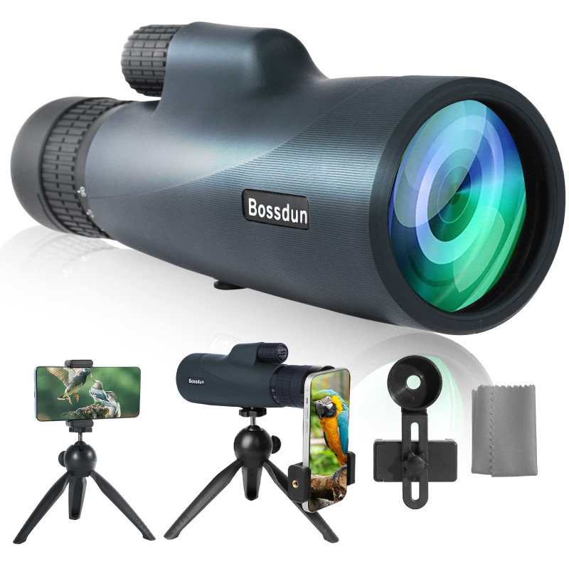 Télescope monoculaire 10-30x50 avec trépied, sac de transport, dragonne, adaptateur de téléphone - Prisme BAK4 et objectif FMC - Télescope monoculaire 10-30x50 avec trépied, sac de transport, dragonne, adaptateur de téléphone - Prisme BAK4 et objectif FMC -
