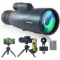 Télescope monoculaire 10-30x50 avec trépied, sac de transport, dragonne, adaptateur de téléphone - Prisme BAK4 et objectif FMC - Télescope monoculaire 10-30x50 avec trépied, sac de transport, dragonne, adaptateur de téléphone - Prisme BAK4 et objectif FMC -