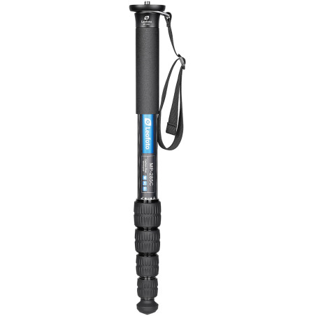 Leofoto - Monopode en Carbone - Travaux Lourds - Capacité de Poids : 15 kg - Max. Hauteur: 153 cm (sans rotule) - Cinq Sections