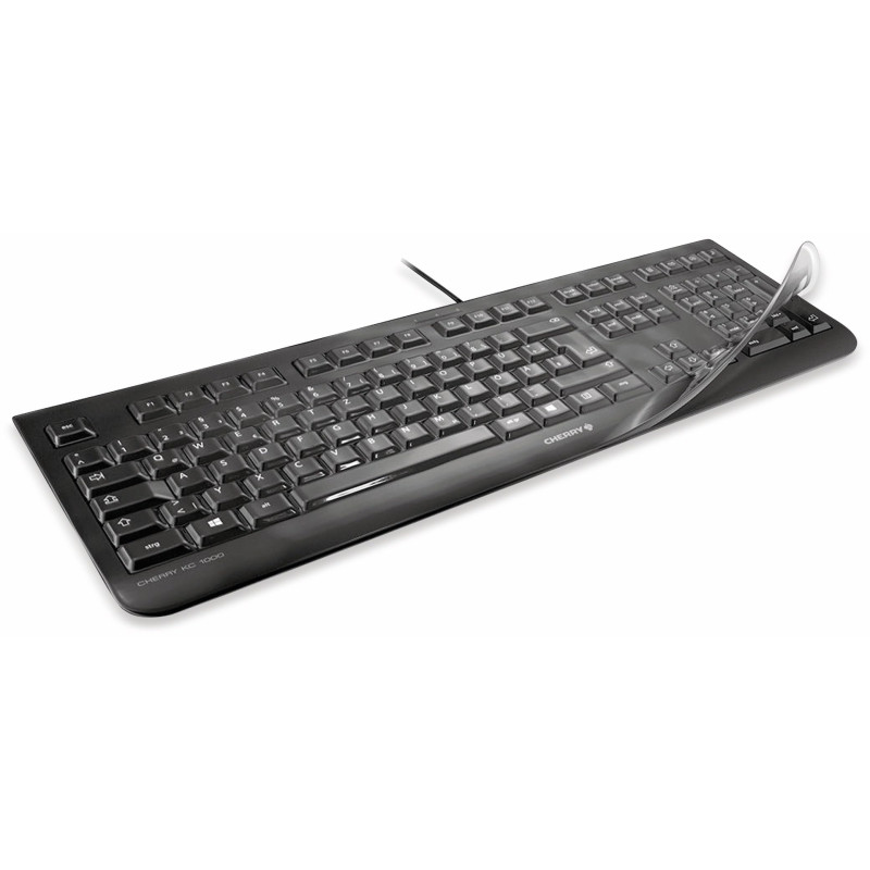 CHERRY WetEx, Film de Protection Flexible pour Clavier G84-5200, Format ISO, Protège-Clavier Fiable Contre Les Salissures dues a CHERRY WetEx, Film de Protection Flexible pour Clavier G84-5200, Format ISO, Protège-Clavier Fiable Contre Les Salissures dues a