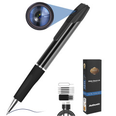 FINSUI Caméra Espion Caméra Cachée Stylo 1080P Mini Caméra de Poche avec Carte SD 32 Go Caméra Stylo avec Enregistrement Vidéo P