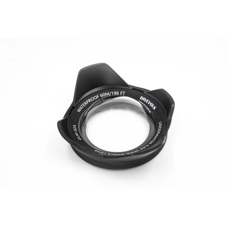 Objectif de conversion grand angle sous-marin X0.6 pour boîtier DIVEVOLK et caméra d'action Objectif de conversion grand angle sous-marin X0.6 pour boîtier DIVEVOLK et caméra d'action