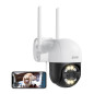 ZOSI 4MP Caméra Surveillance WiFi PT Vue à 360°, Camera Extérieure sans Fil Alarme Sonore et Lumineuse, Détection Véhicule et Pe
