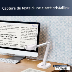 INSWAN INS-1 Visualiseur/Caméra de Document USB - autofocus, éclairage LED, Microphone, conférences Web, Cours à Distance, pour 
