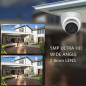 WiTi 5MP HD Caméra IP PoE Dôme en métal pour intérieur extérieur,Grand Angle Objectif 2,8mm Caméras vidéo de sécurité,Audio du M WiTi 5MP HD Caméra IP PoE Dôme en métal pour intérieur extérieur,Grand Angle Objectif 2,8mm Caméras vidéo de sécurité,Audio du M