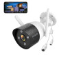 Tenda Caméra de Surveillance Extérieur, 1080P Camera Surveillance WiFi avec Audio Bidirectionnel, Vision Nocturne en Couleur, Dé