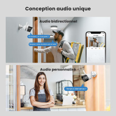 Tenda Caméra de Surveillance Extérieur, 1080P Camera Surveillance WiFi avec Audio Bidirectionnel, Vision Nocturne en Couleur, Dé