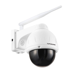 Topodome Caméra de sécurité extérieure avec LED Infrarouge Invisible, Caméra IP Pan Tilt 5MP sans Fil, Carte SD 32G à l'intérieu