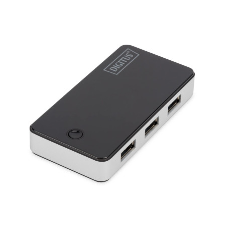 Digitus DA-70231- Hub USB - Hub 4 Ports USB 3.2 Gen 1 Type A - Transfert de données Ultra-Rapide jusqu'à 5 Gbit/s - Compact et P