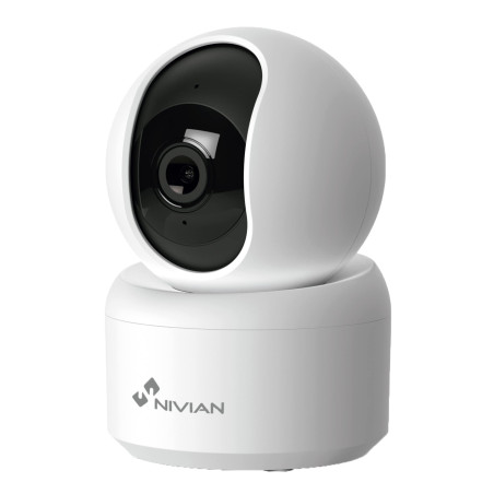 NIVIAN Caméra WiFi Intérieure 360° SuperHD 2K | Sécurisez Votre Maison 24/7 avec Vision Nocturne, Audio Bidirectionnel, Détectio