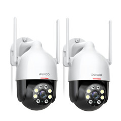 DEKCO 2K Camera Surveillance WiFi Extérieure, 360° PTZ Caméra Surveillance, Détection Mouvement, Vision Nocturne en Couleur, Ale