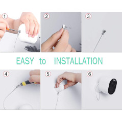HOLACA Chaîne de Sécurité Anti-Chute et Anti-Chute pour Arlo Ultra Arlo Pro 3 - Sécurité Supplémentaire pour Votre Caméra Arlo U