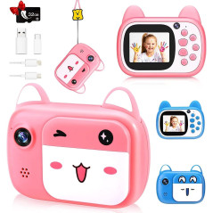 TOYOGO Appareil Photo numérique pour Filles et garçons, Double Objectif HD 1080P, Carte SD 32G, enregistreur vidéo pour Enfants 