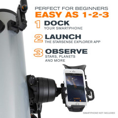 Celestron 22461 StarSense Explore DX 130 Télescope réflecteur newtonien, avec Application pour Smartphone - Compatible iOS/Andro