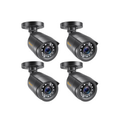 Anlapus Pack 4 Caméras de Surveillance Extérieure 1080P IP66 Vision Nocturne de 24 m Objectif de 3.6mm Caméra Supplémentaire pou