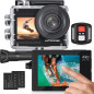 Exprotrek Action Camera WiFi 4K 20MP, Vue Réglable EIS, Étanche à 40m, Sport Télécommandée Avec Set d'Accessoires Pour Casque Exprotrek Action Camera WiFi 4K 20MP, Vue Réglable EIS, Étanche à 40m, Sport Télécommandée Avec Set d'Accessoires Pour Casque