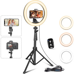 UBeesize Anneau Lumineux avec trépied, Anneau Lumineux de 30,5 cm avec trépied de 62 Pouces pour Flux en Direct, Maquillage, vid