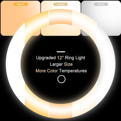UBeesize Anneau Lumineux avec trépied, Anneau Lumineux de 30,5 cm avec trépied de 62 Pouces pour Flux en Direct, Maquillage, vid