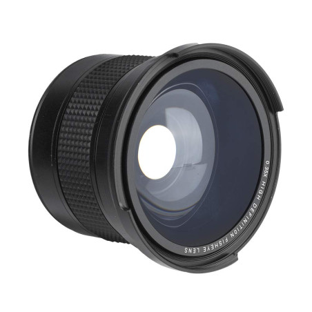 Fdit Objectif Grand Angle 0.35x Fisheye, Interface d'appareil Photo 58MM avec Partie Macro de Prise de Vue 67MM, lentille de rev