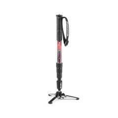 Manfrotto MVMELMIIA4 Element MII Monopode Vidéo Fluide en Aluminium, Léger, à 4 Sections, avec Base Fluide Pliable et Bagues de