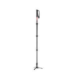 Manfrotto MVMELMIIA4 Element MII Monopode Vidéo Fluide en Aluminium, Léger, à 4 Sections, avec Base Fluide Pliable et Bagues de 