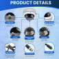 DCSEC Caméra dôme d'intérieur Exterieur sécurité 3000TVL 1080P AHD TVI CVI analogique, Objectif Grand Angle de 180 degré, boîtie DCSEC Caméra dôme d'intérieur Exterieur sécurité 3000TVL 1080P AHD TVI CVI analogique, Objectif Grand Angle de 180 degré, boîtie