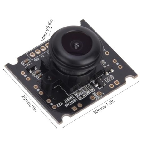 Garosa Module de caméra USB Puce OV3660 Grand Angle Sortie USB2.0 2048 x 1536 15fps Prise en de 110 ° Composants OTG Mobiles Web