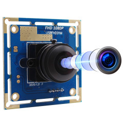 ELP Module de caméra USB grand angle 180 degrés Fisheye Full HD 1080P Webcam avec 60 fps/100 fps UVC Compatible avec Android Win