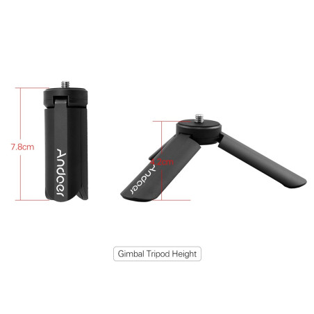 Andoer mini stabilisateur trépied et grip portable pour feiyu wg2 g5 série spg vimble c summon wg wgs g4s g4 pro gimbal