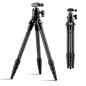 SIRUI AM-225 Mini trépied Portable Compact en Fibre de Carbone 5 Sections de Pieds avec verrou de Jambe Rotatif pour Appareil Ph