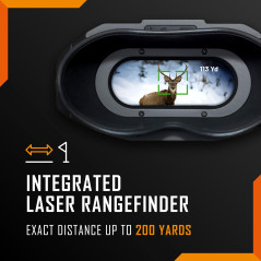 Nightfox Vulpes l Lunettes de Vision Nocturne Numériques l Télémètre Laser Intégré l Capteur FHD 1080p l Enregistrement Vidéo & 