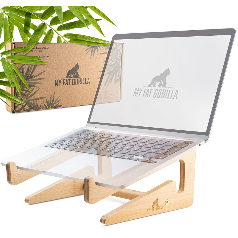 MY FAT GORILLA Support Ordinateur Portable, Ergonomique Universel Porte-Laptop en Bambou, Support PC Portable, Laptop Stand, pou MY FAT GORILLA Support Ordinateur Portable, Ergonomique Universel Porte-Laptop en Bambou, Support PC Portable, Laptop Stand, pou