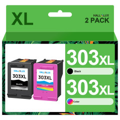HALLOLUX 303XL 303 XL Compatible pour HP 303 XL Cartouches d'encre Noir et Couleur pour HP Envy Photo 6220 6232 6230 7830 6234 7