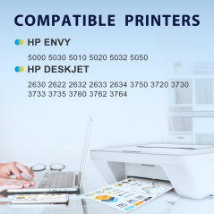myCartridge PHOEVER 304 XL Compatible pour HP 304 304XL pour HP Deskjet 3762 3760 3750 2634 3735 2622 2630 3720 2620 2632 2633 3