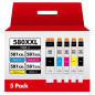 HALLOLUX PGI 580 XXL CLI 581XXL Cartouche d'encre Compatible pour Canon 580 581 XXL pour Pixma TS8150 TS8151 TS8252 TS6150 TS625