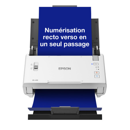 EPSON WorkForce DS-410 | Scanner de documents A4 - 600 DPI, USB, ADF, recto-verso, détection de double alimentation, protection
