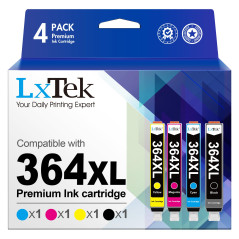 LxTek 364 XL Cartouches d'encre Remplacement pour HP 364 364XL pour HP Photosmart 5520 5525 5510 6520 6510 7510 7520 Deskjet 352