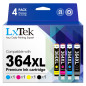 LxTek 364 XL Cartouches d'encre Remplacement pour HP 364 364XL pour HP Photosmart 5520 5525 5510 6520 6510 7510 7520 Deskjet 352