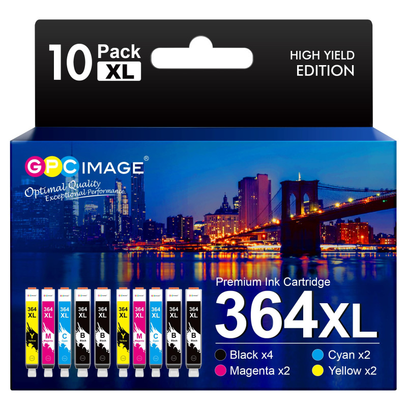 GPC Image 364 XL Compatible Cartouches d'encre Remplacement pour HP 364XL pour HP Photosmart 5520 5510 6525 6520 5515 5525 5522 