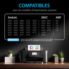 Smart Ink Remanufacturées Cartouches d'encre Remplacement pour HP 304XL 304 XL High Yield 2 Pack (Noir & Couleur) pour DeskJet 2