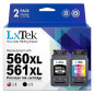 LxTek Cartouches d'encre Remplacement pour Canon PG-560 CL-561 XL 560XL 561XL pour Pixma TS5350 TS5351 TS5352 TS5353 TS7450 TS74