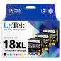 LxTek Compatible Cartouches d'encre Remplacement pour Epson 18XL pour Expression Home XP-322 XP-215 XP-205 XP-225 XP-305 XP-325 