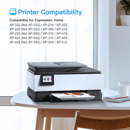 LxTek Compatible Cartouches d'encre Remplacement pour Epson 18XL pour Expression Home XP-322 XP-215 XP-205 XP-225 XP-305 XP-325 
